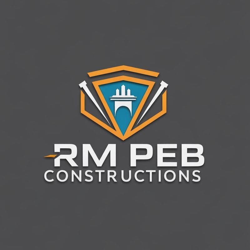 Professional logo design. RM PEB CONSTRUCTIONS