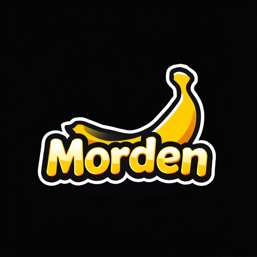 Professional logo design. 3d banana morden font me