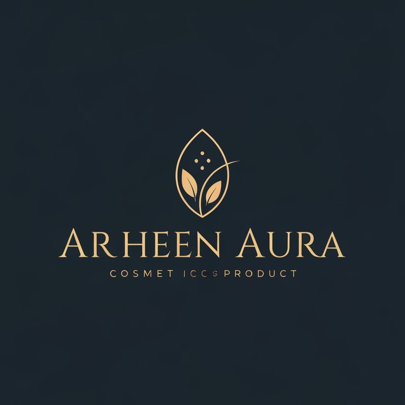 Professional logo design. logo design for a cosmetic product brand named , Arheen Aura and the word Arsheen Aura must look like a single word while they still hold a separate position for the viewer's eyes