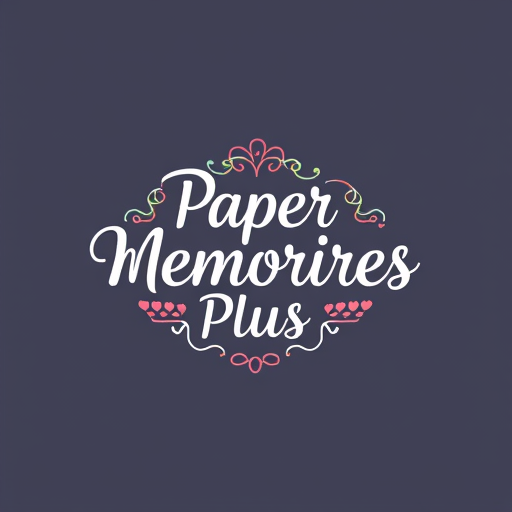 Professional logo design. Paper Memories Plus Logo 
