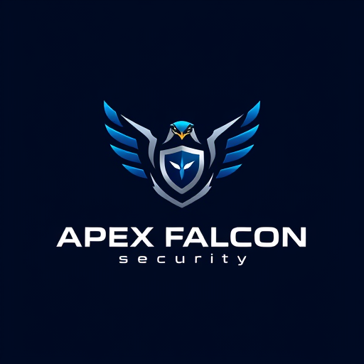 Professional logo design. Design a sleek, modern, and dominant logo for "Apex Falcon Security (AFS)".The centerpiece must be an abstract, powerful falcon seamlessly integrated with a shield or circular core, representing strength, vigilance, and protection.Style the design minimalist yet bold, with sharp geometric lines and futuristic digital accents that reflect cybersecurity, digital defense, and cutting-edge technology.Use a dark navy blue and metallic silver/gray color palette, with subtle neon blue highlights for a high-tech glow.Typography: bold, uppercase, geometric sans-serif. Highlight "APEX FALCON" strongly, while "Security (AFS)" should appear smaller, modern, and professional.The overall look should convey dominance, trust, and authority—perfect for a world-class cybersecurity brand.Generate multiple variations: 1) Symbol-focused version (falcon + shield only). 2) Full logo with falcon, shield, and text. 3) Minimalist futuristic icon version for app/website favicon.