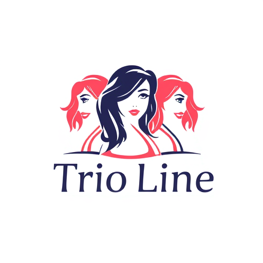 Professional logo design. logo of "Trio Line" with 3 ladies