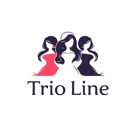 Professional logo design. logo of "Trio Line" with 3 ladies