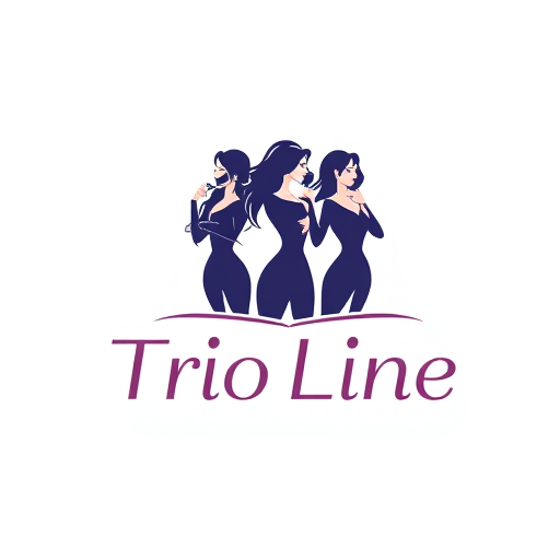 Professional logo design. logo of "Trio Line" with 3 ladies