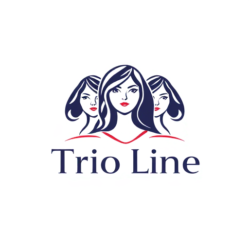 Professional logo design. logo of "Trio Line" with 3 ladies