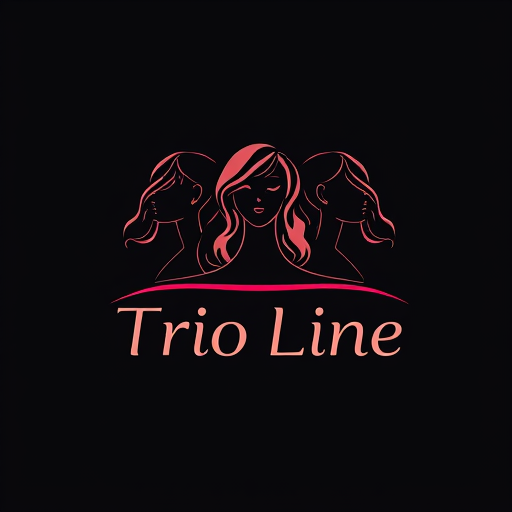 Professional logo design. logo of "Trio Line" with 3 ladies