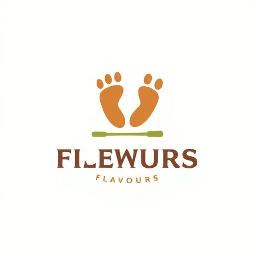 Professional logo design. footprints&flavours make this logo bold standrard compressed 3modern