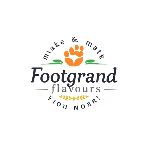 Professional logo design. footprints&flavours make this logo bold standrard compressed 3modern