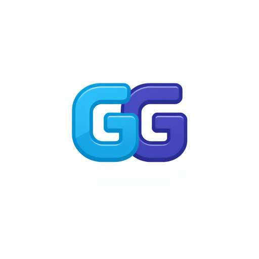 Professional logo design. Generate a logo having two G's one inverted for a game based education application 