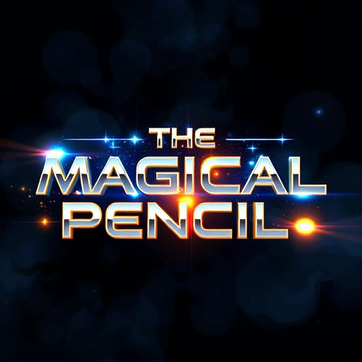 Professional logo design. "Cinematic title logo design for a sci-fi fantasy web series called 'The Magical Pencil', bold metallic futuristic typography infused with glowing magical energy, neon blue and golden light streaks swirling around the text, mysterious smoke and sparks in the background, enchanted aura, inspired by Marvel and Harry Potter title design, ultra-detailed, 3D cinematic render, dark mystical backdrop, dramatic lighting, glowing edges, epic fantasy style, 16:9 aspect ratio, high resolution, photorealistic."