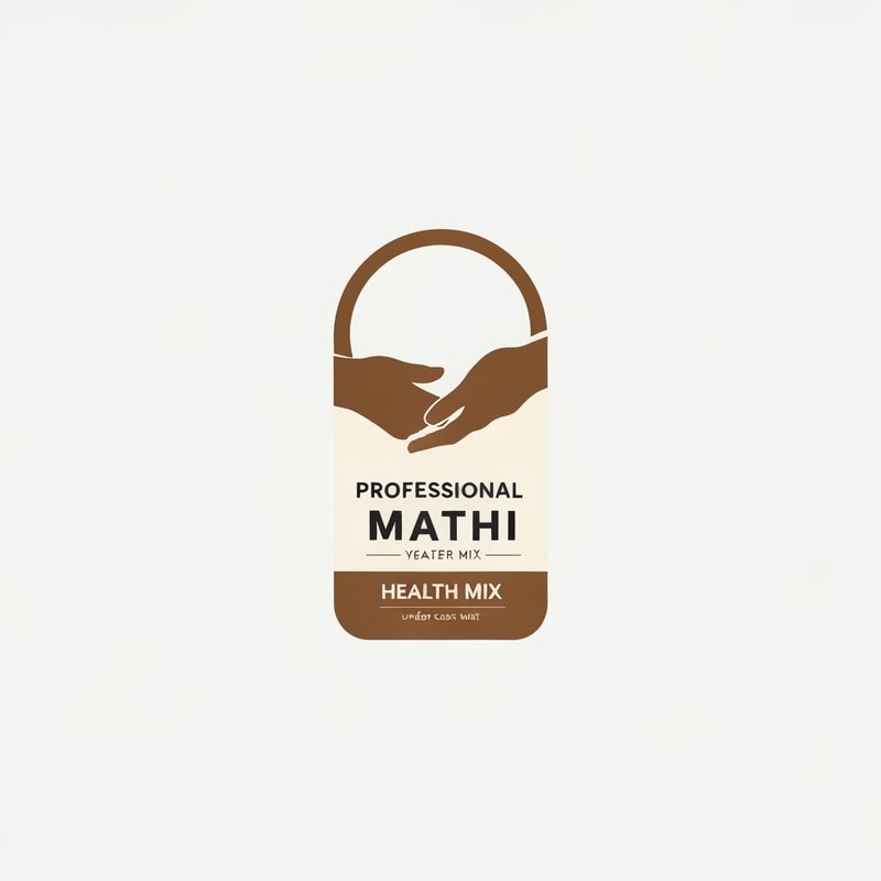 Professional logo design. Generate a label design for health mix under mathi brand