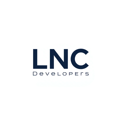 Professional logo design. A minimal and stylish monogram logo for LNC Developers, with the initials ‘LNC’ in bold, modern typography. ‘Developers’ written below in a clean sans-serif font. Single-color vector logo (black or navy blue), elegant and timeless design.