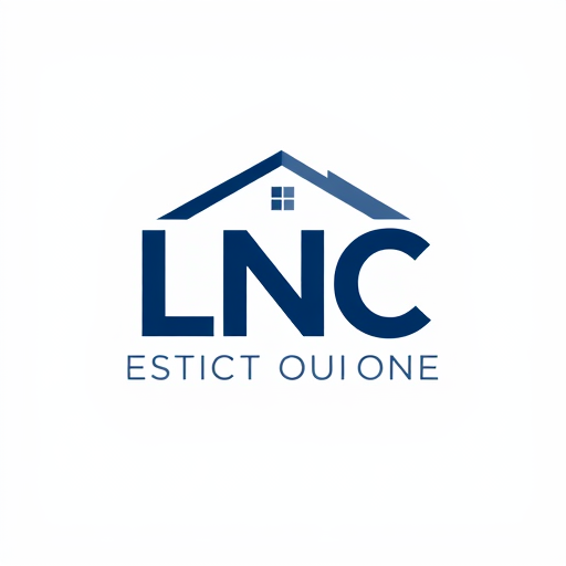 Professional logo design. Design a professional and modern real estate logo for LNC Developers (Land & Construction). The logo should creatively highlight the letters L & C as the main shape, with a minimalistic roof/house silhouette placed above them. The style should be clean, premium, and construction-inspired, with bold typography. Use corporate colors like dark blue, gray, and white. The overall design must look trustworthy, elegant, and iconic for a real estate company.