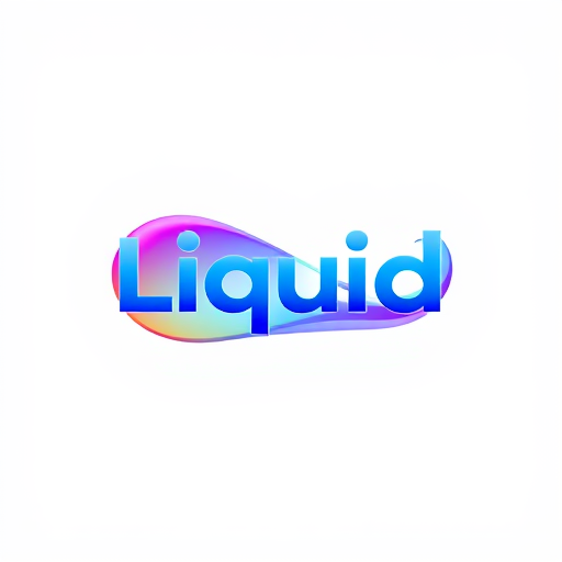 Professional logo design. Liquid Gradient Logo – smooth, flowing liquid color transition inside text.