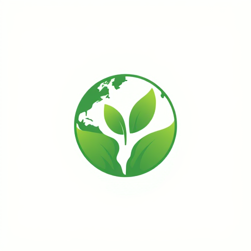 Professional logo design. green earth logo without any text add some leaf or tree