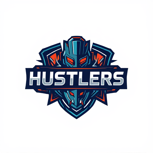 Professional logo design. Design Logo of "Hustlers" make it look technical, robotic, futuristic