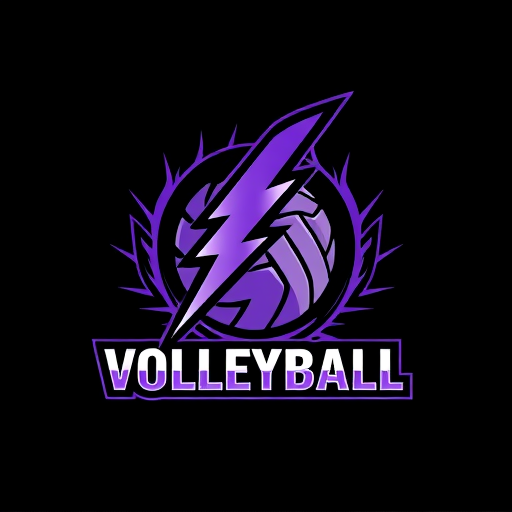 Professional logo design. can u create logo for volleyball team with lightning theme and some good colors tshirt is black and purple please