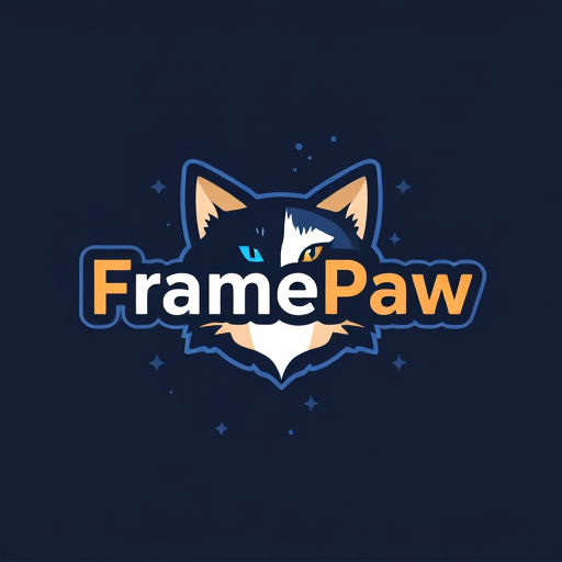 Professional logo design. Create logo for my youtube channel "FramePaw". It should relate to cats and video montage