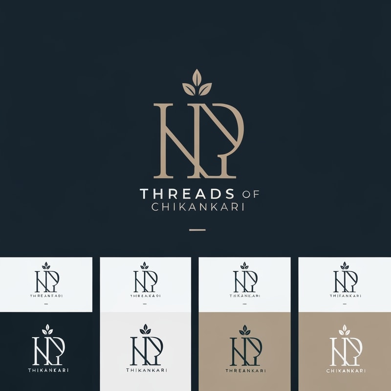 Professional logo design. generate a logo with initials of "Threads of Chikankari". generate some more logos.