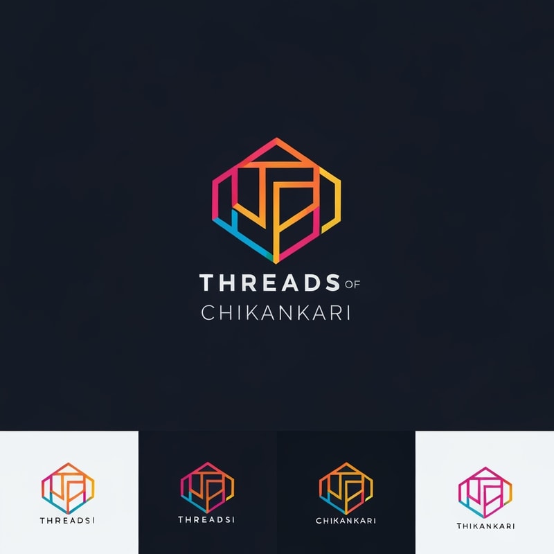 Professional logo design. generate a logo with initials of "Threads of Chikankari". generate some more logos. 