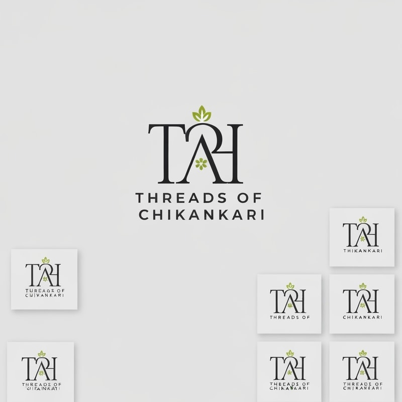 Professional logo design. generate a logo with initials of "Threads of Chikankari". generate some more logos. 