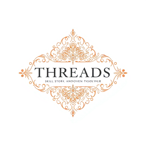 Professional logo design. Threads of Chikankari: Threads of Chikankari: Skill, Story, and Style Woven Together