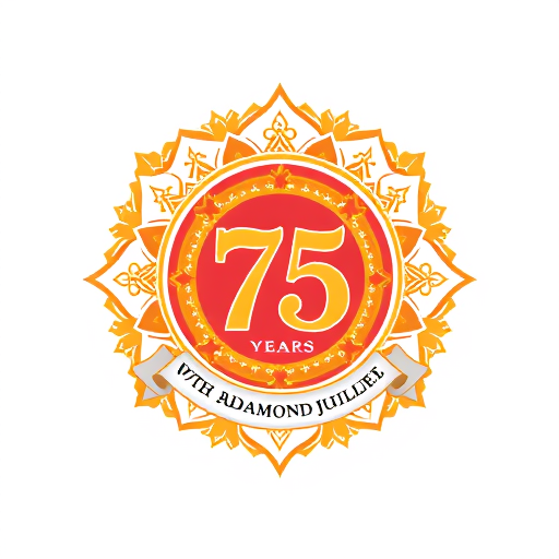 Professional logo design. 75 YEARS OF Diamond Jubilee Mahapurush Sri Srimanta Sankardev Namghar