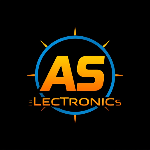 Professional logo design. AS ELECTRONICS ka logo
