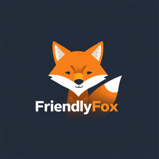 Professional logo design. Design a logo for FriendlyFox. It's company providing customer support. It should contain a smiling fox.