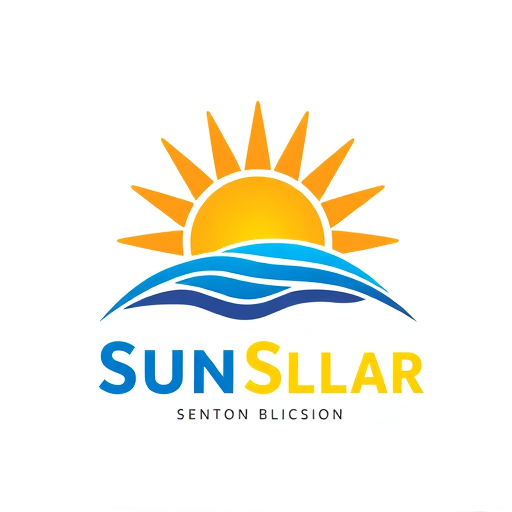 Professional logo design. sun solar logo design