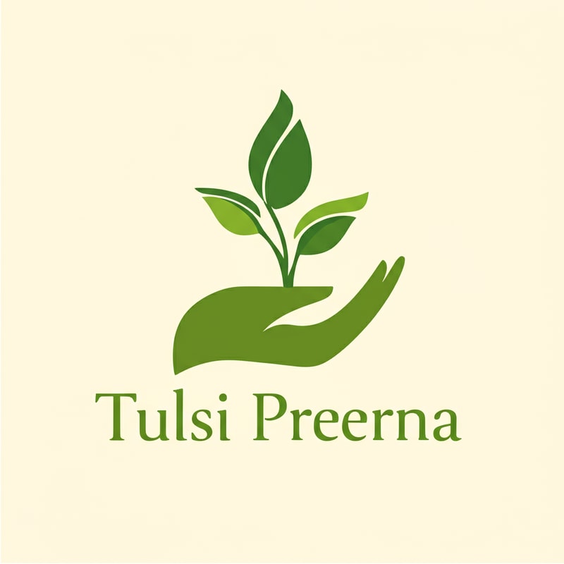 make a logo where hand is holding tulsin plant