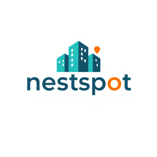 Professional logo design. i want a logo "nestspot" use location icon or humans staying in building