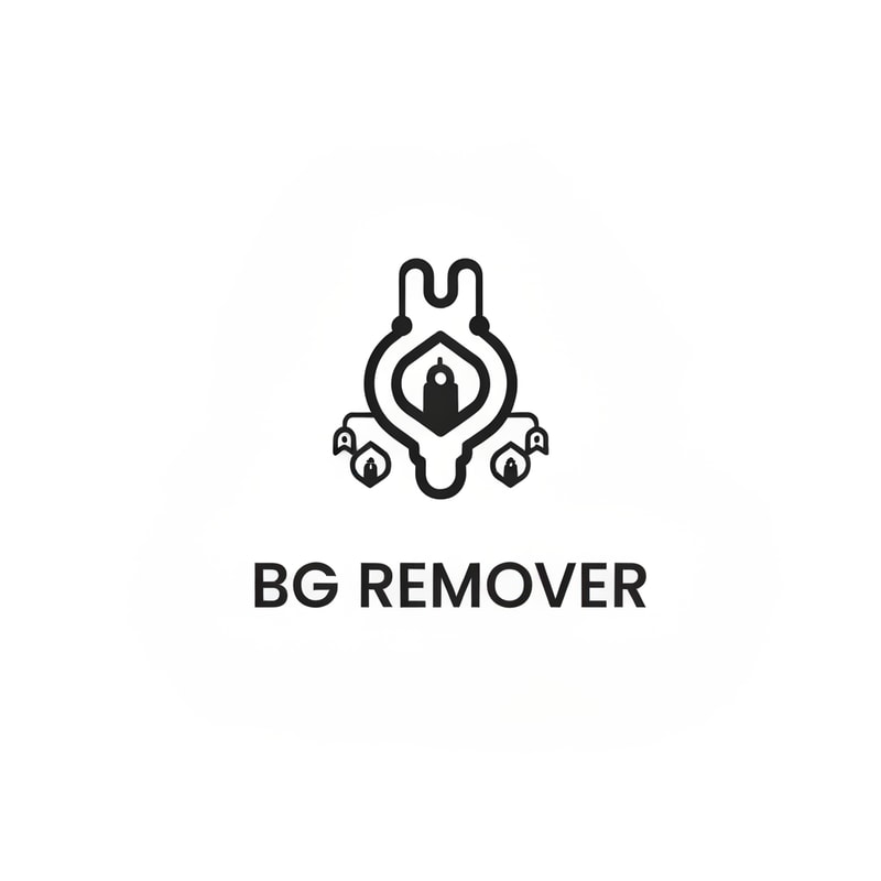 generate a logo for bg remover website, don't mention the any text use unique icons  ,that tells about the website detail way.