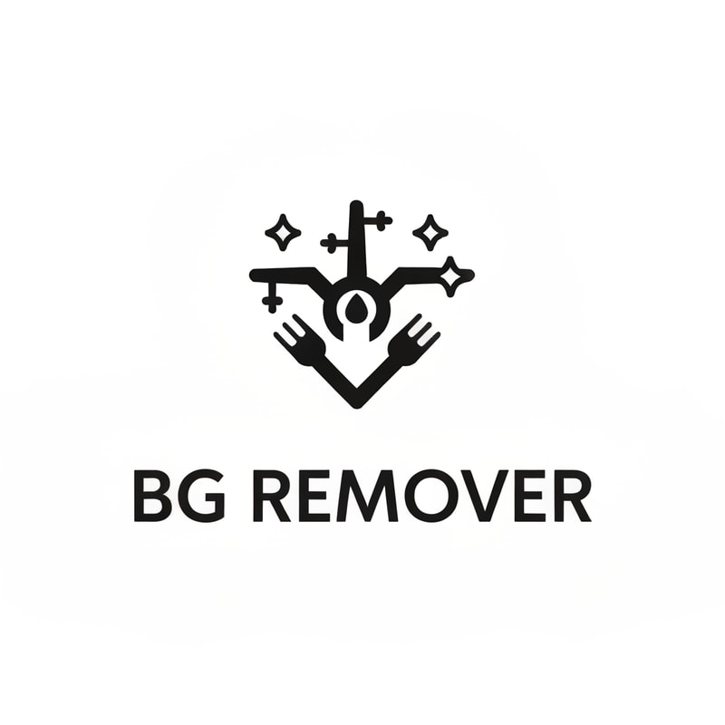 generate a logo for bg remover website, don't mention the any text use unique icons  ,that tells about the website detail way.