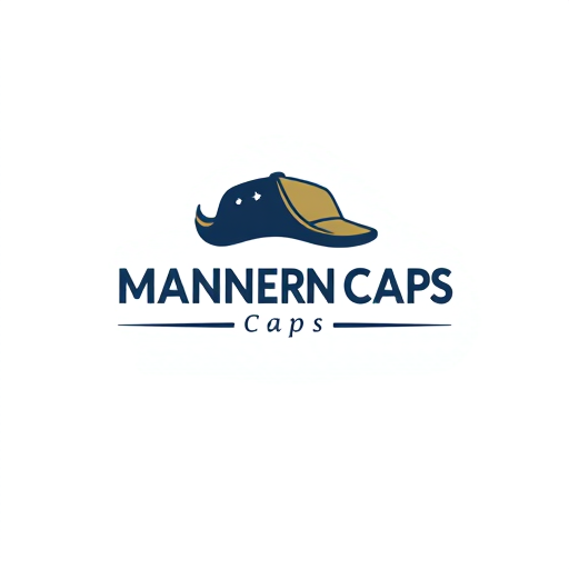 Professional logo design. Create a sleek and modern logo for 'Manner Caps', a premium cap manufacturing brand. Use a color palette that reflects sophistication, durability, and style—think earthy tones with subtle accents (like navy, black, white, or muted metallics). The font should be bold, clean, and easily readable, conveying quality and craftsmanship. Incorporate subtle cap-related elements or abstract shapes that suggest headwear, while keeping the design minimalistic and versatile for use on products, packaging, and marketing materials. Ensure the logo has a professional, high-end look suitable for a fashion-forward audience.