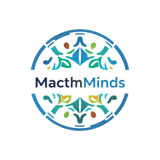 Professional logo design. a ciruclar logo, the theme is MacthMinds, which is an educational project, in which like minded people come together and work over a common goal or vision