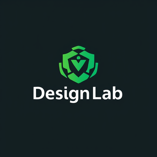 Professional logo design. generate a logo named design lab solutions for selling designs, logo, banner , flyer and business card color theme light green 