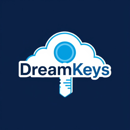 Professional logo design. keys logo Dreamkeys it should like cloud is head of key and body is content Dreamkeys