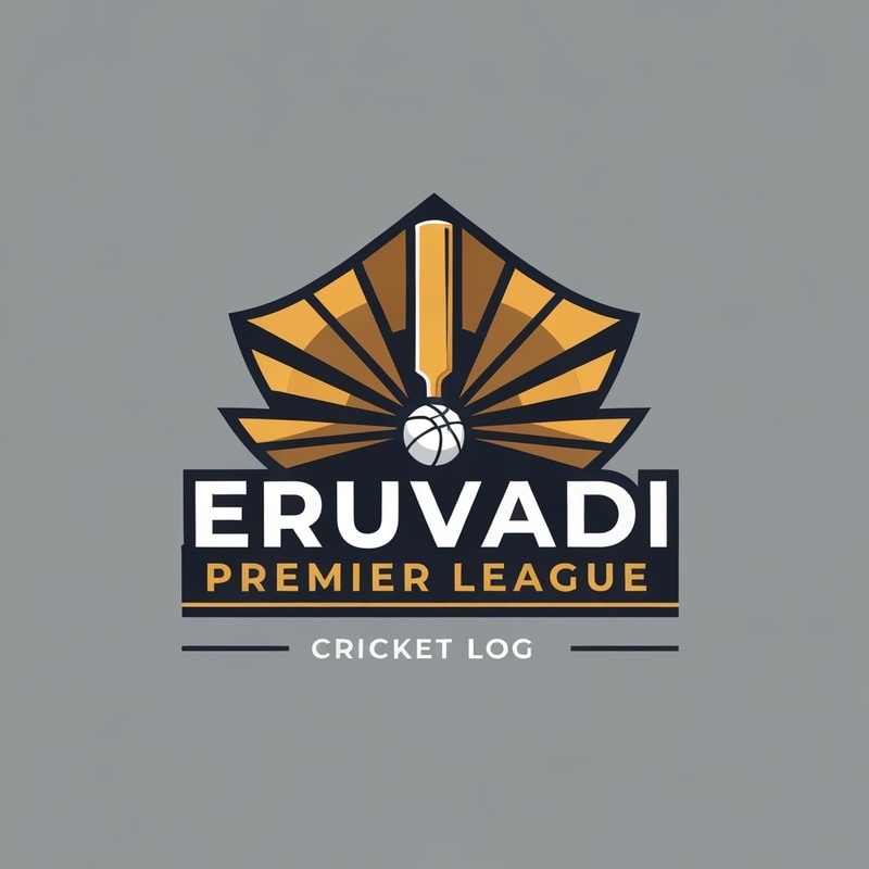 Professional logo design. ERUVADI PREMIER LEAGUE - CRICKET LOGO