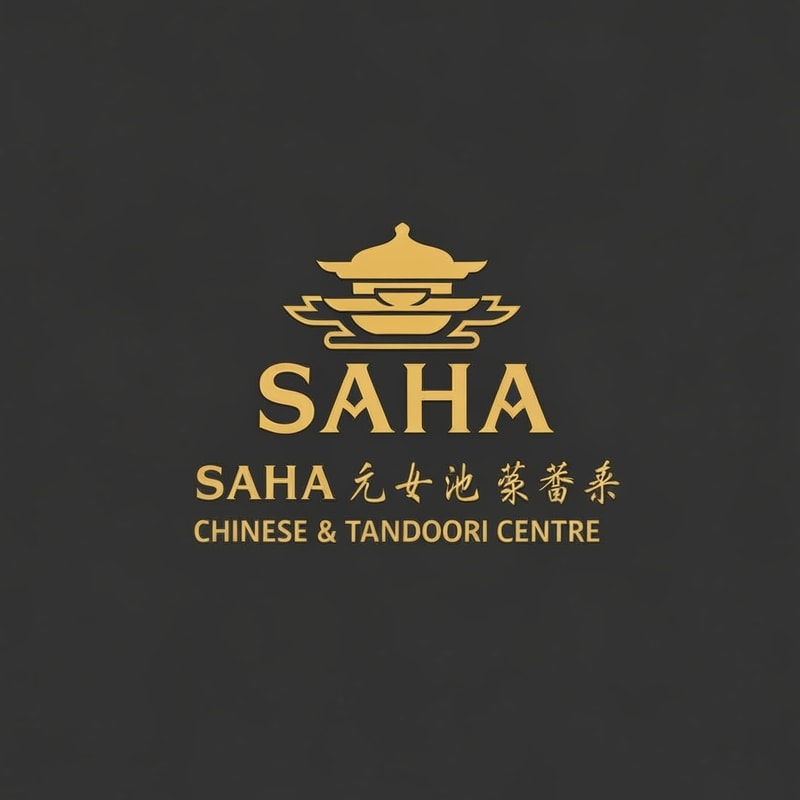 Professional logo design. Saha Chinese and Tandoori Centre