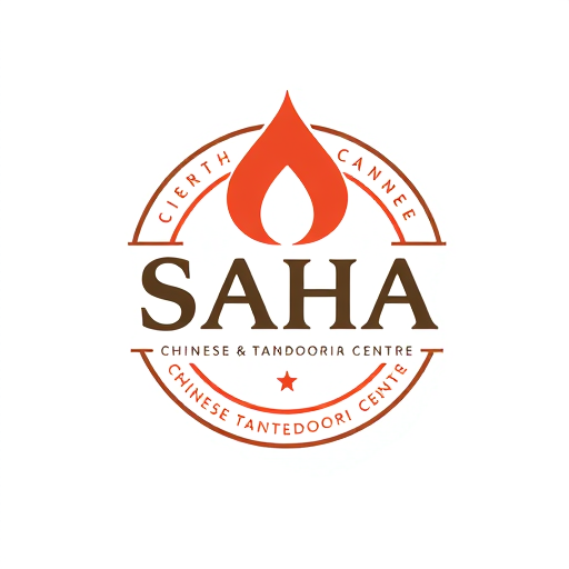 Professional logo design. Saha Chinese and Tandoori Centre