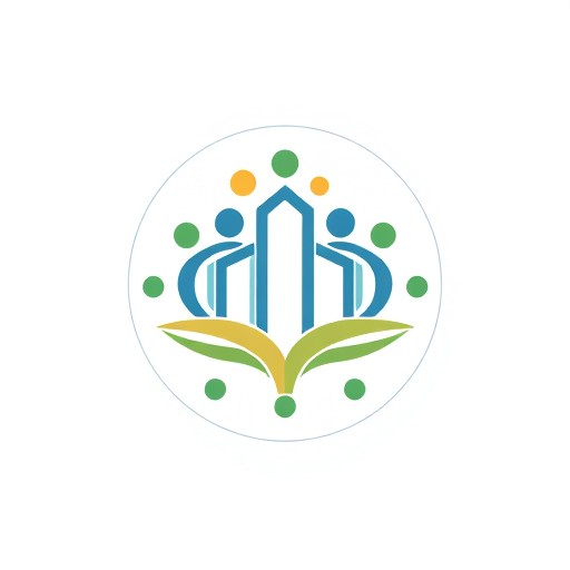 Professional logo design. Logo design for "Community Wellness Polyclinic".  
Concept: A modern healthcare coworking hub where doctors rent cabins to serve the community.  
Abstract design: a circle with connected human figures and abstract building/cabin shapes inside, symbolizing both community and professional space.  
Include elements of wellness like a sunrise, leaf, or soft curve lines, but avoid red cross.  
Colors: calming blue, fresh green, and a touch of warm orange.  
Minimalist vector logo, flat, scalable, clean background.  
Typography: modern sans-serif, professional yet approachable.