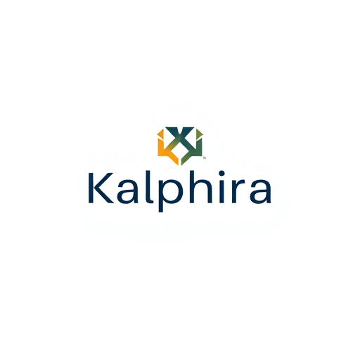 Professional logo design. Design a unique, modern, and minimal logo for a brand named Kalphira. The style should be clean, elegant, and memorable. Incorporate abstract or geometric elements that represent creativity, vision, and innovation. The logo should feel premium and futuristic, with balanced typography and a symbol that works well in both color and monochrome. Make it versatile for digital, print, and branding purposes