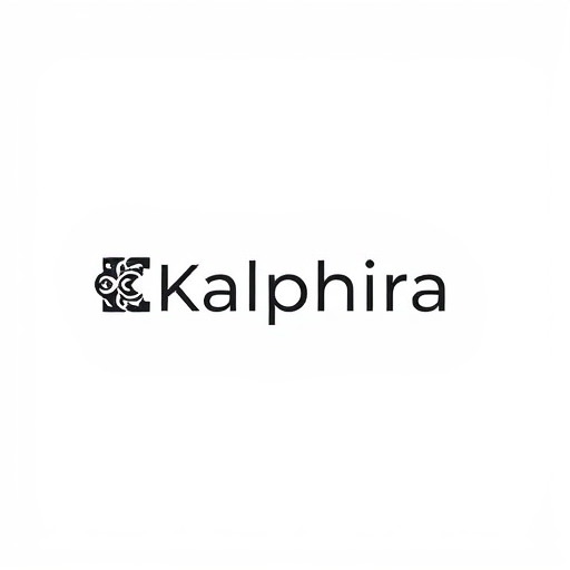 Professional logo design. Create a premium and timeless logo for the brand Kalphira. The design should combine modern minimalism with a futuristic touch. Use clean lines, smooth geometry, and a bold yet elegant style that symbolizes creativity, strength, and vision. The logo should have a unique emblem along with refined typography, working well in color as well as black and white. It must feel innovative, versatile, and suitable for digital, print, and corporate branding