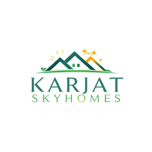 Professional logo design. a logo for a real estate company named karjat skyhomes which deals with multiple project of agriculture lands