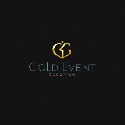 Professional logo design. Minimalist logo for an event management company named "Gold Event": Abstract representation of a sophisticated event, Gold and Black, Elegant sans-serif font. Design with a touch of modern luxury, Clean lines and subtle gradients, Solid background.