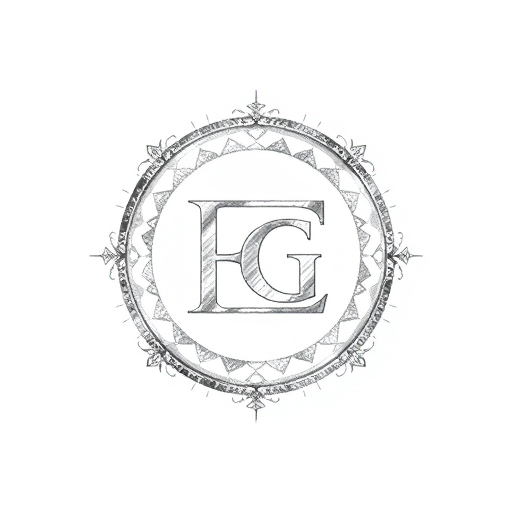 Professional logo design. pencil sketch illustration