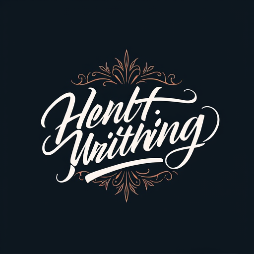 Professional logo design. calligraphy writing illustration