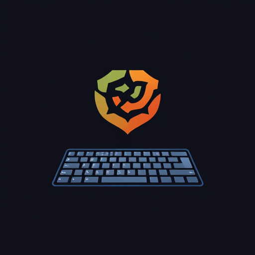 Professional logo design. typing on keyboard illustration