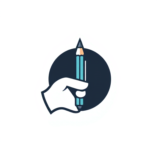 Professional logo design. pencil in hand 